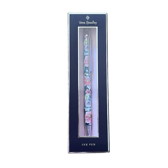 Vera Bradley Multicolor Floral Rosy Grove Ballpoint Ink Pen New In Box - Picture 1 of 5